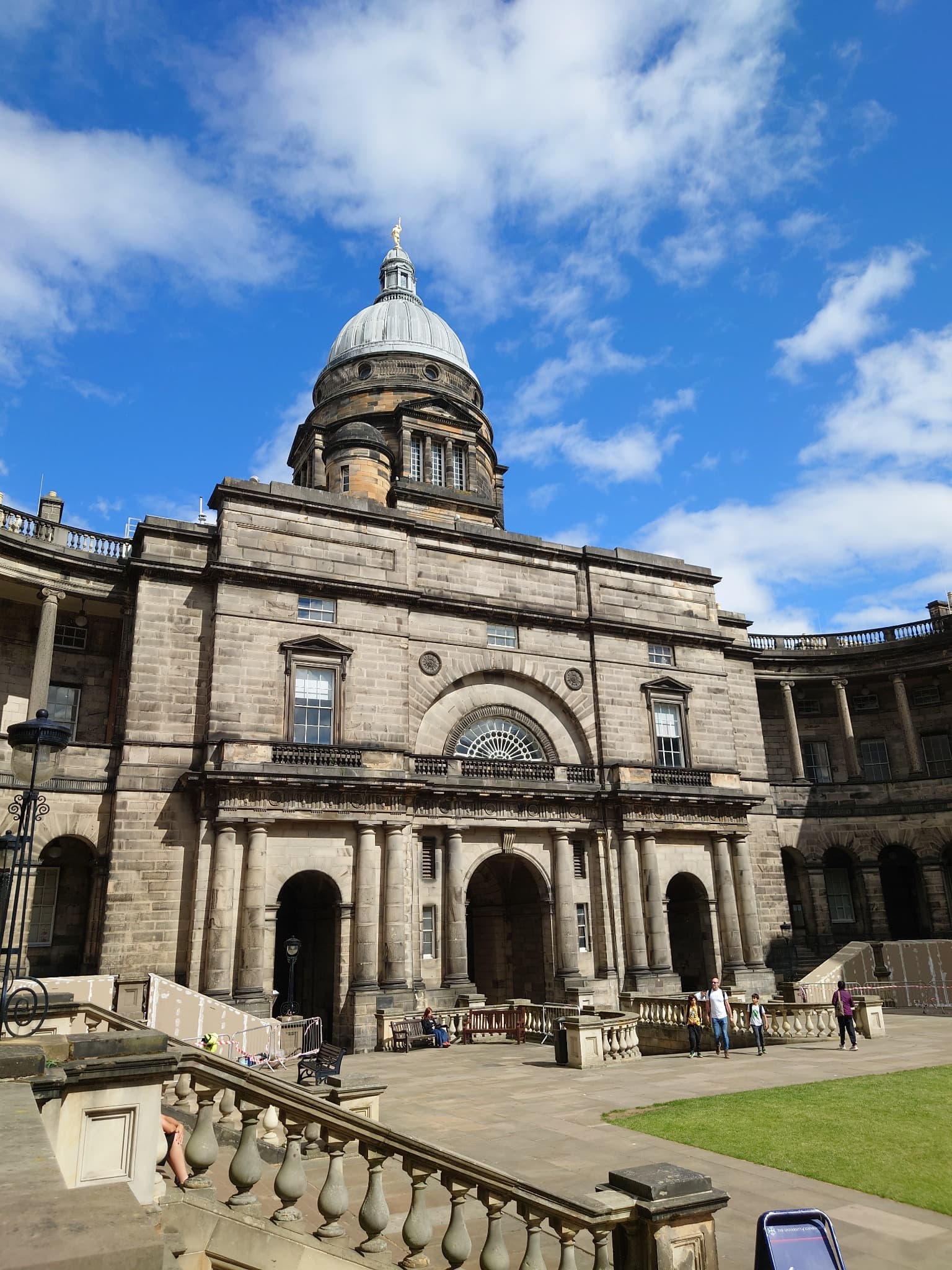 The neoclassical quadrangle of Old College at the University of Edinburgh