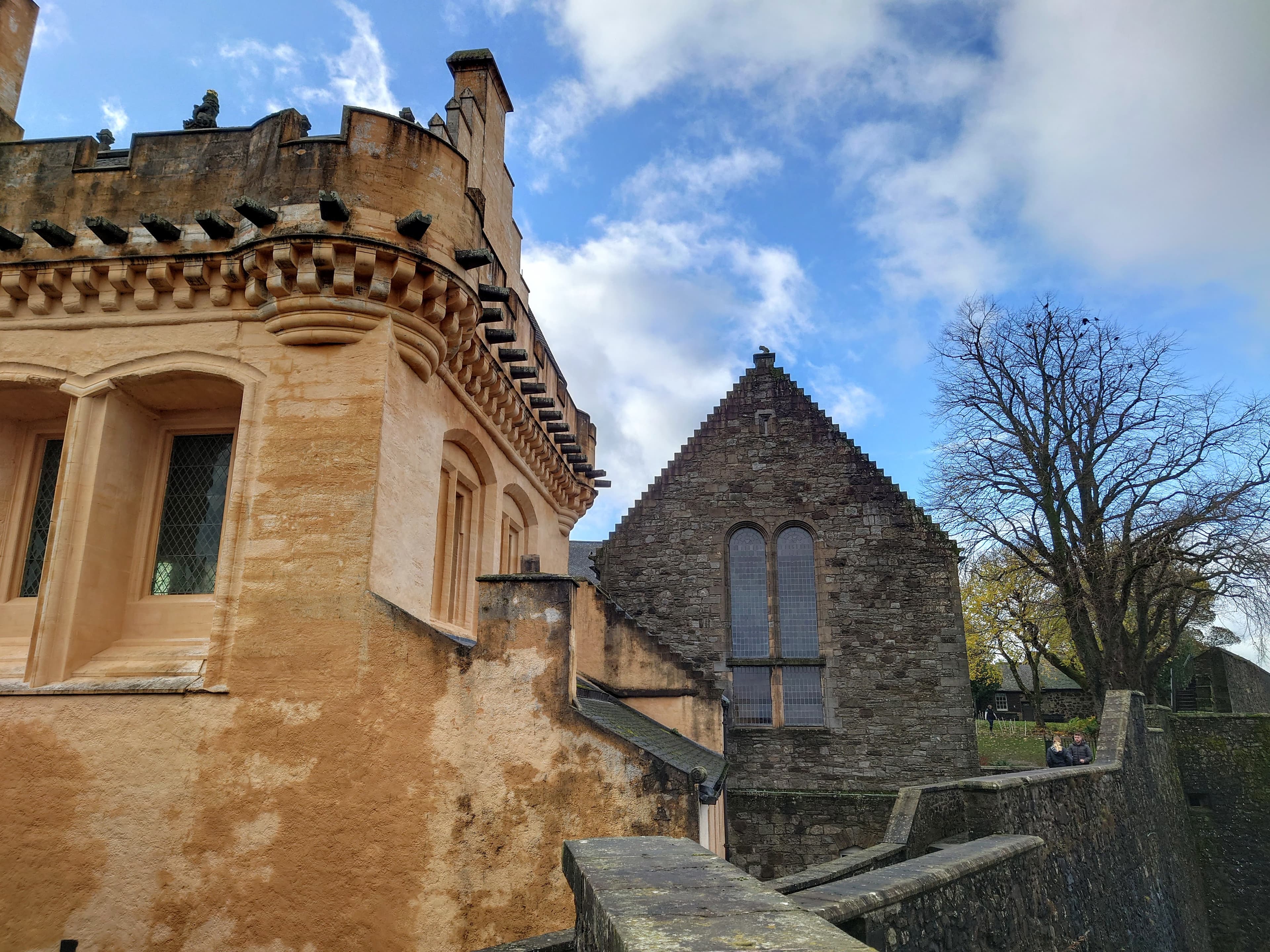 Stirling Castle perched atop its volcanic crag commanding the Forth valley.
