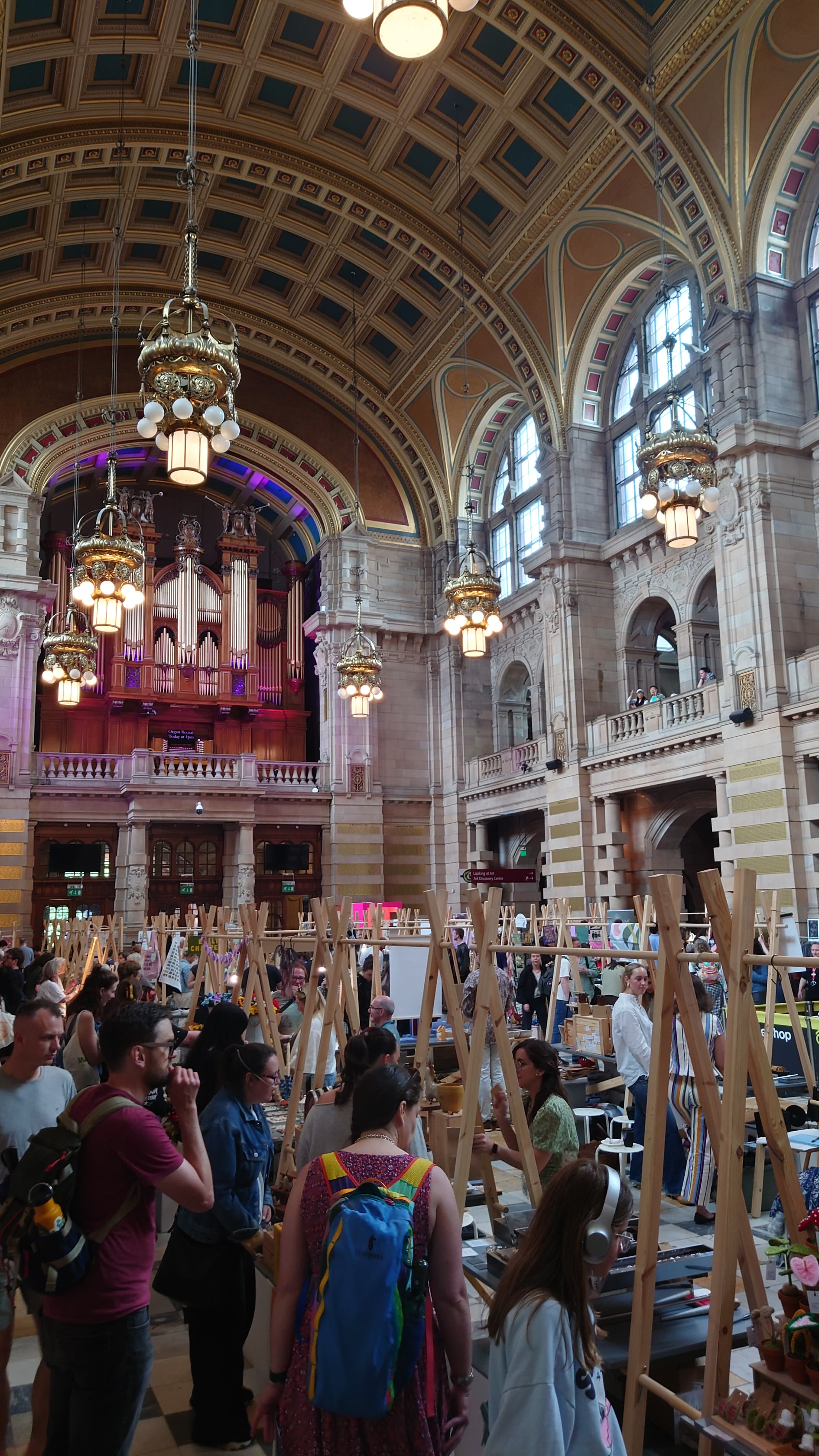 The grand Centre Hall and pipe organ inside Kelvingrove Art Gallery and Museum