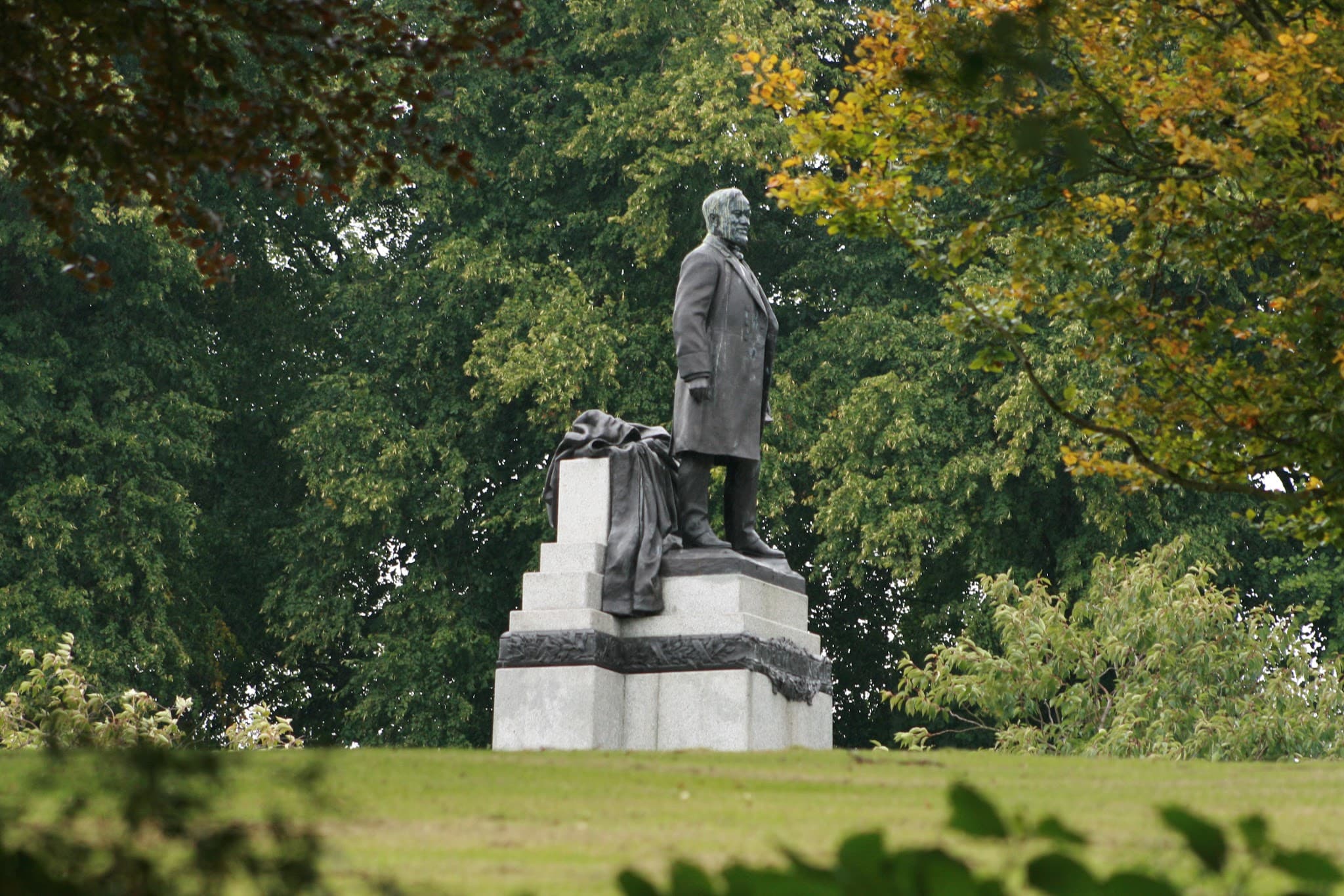 Statue of Andrew Carnegie in Pittencrieff Park, Dunfermline.