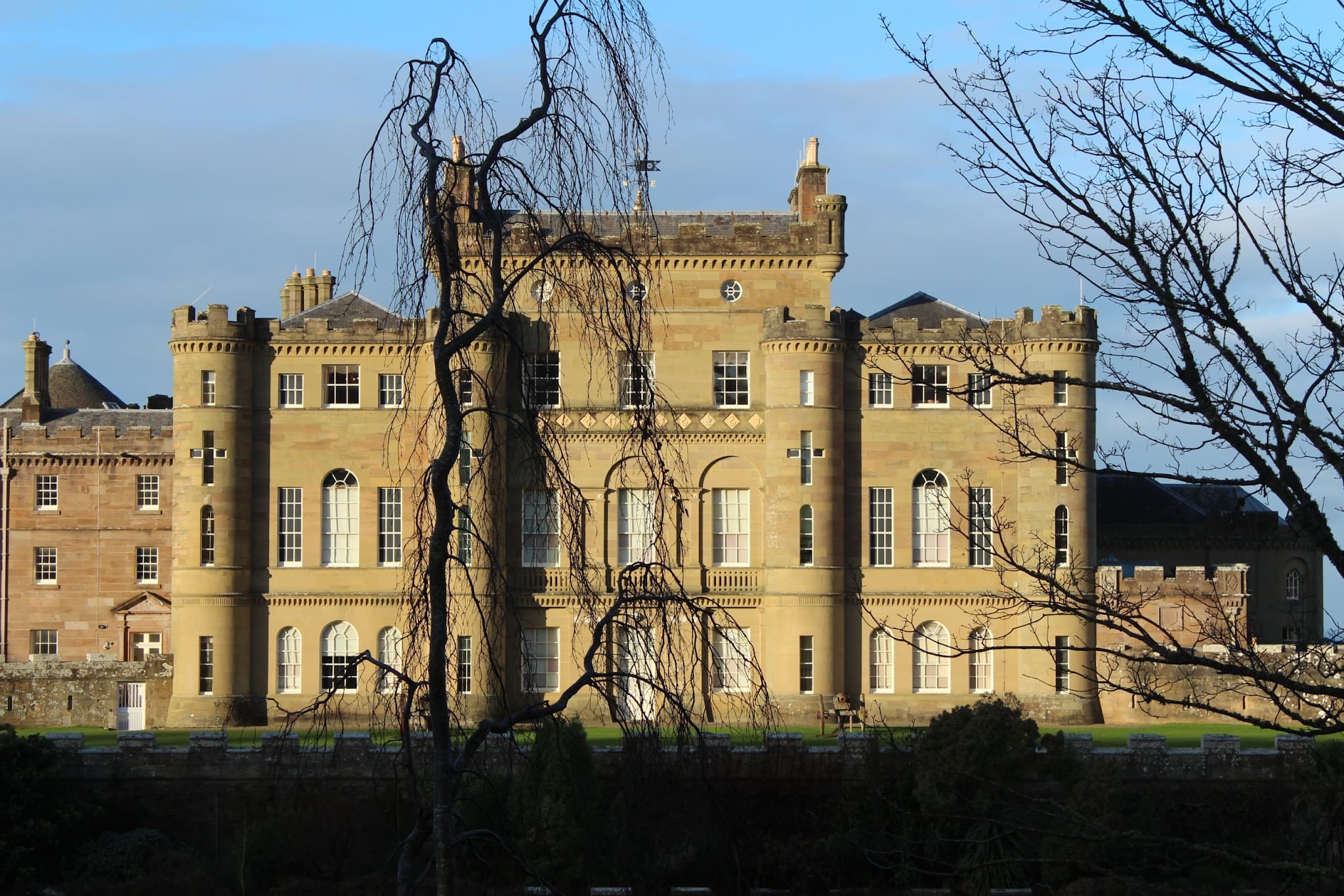 Culzean Castle perched on cliffs overlooking the Firth of Clyde in Ayrshire.