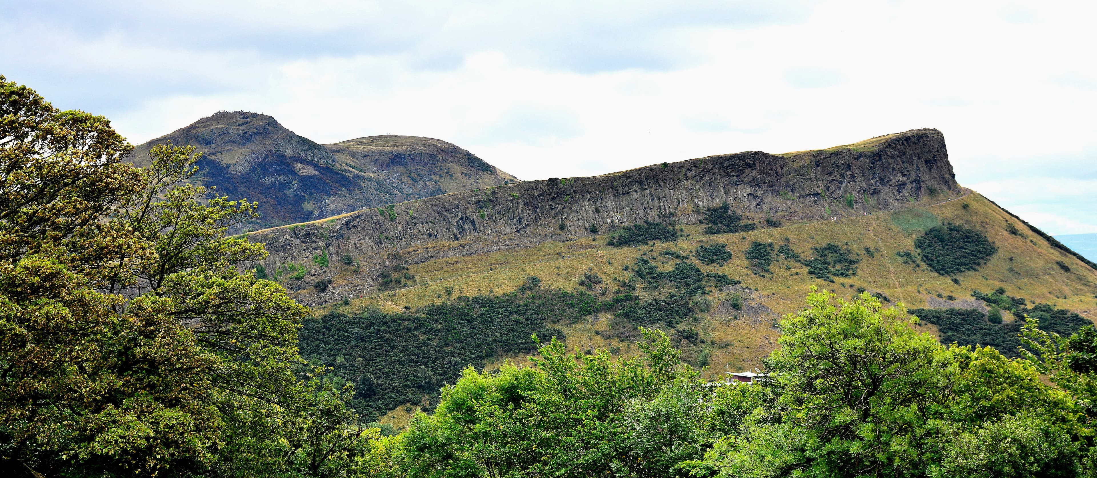 Arthur's Seat and the dramatic cliffs of Salisbury Crags in Holyrood Park