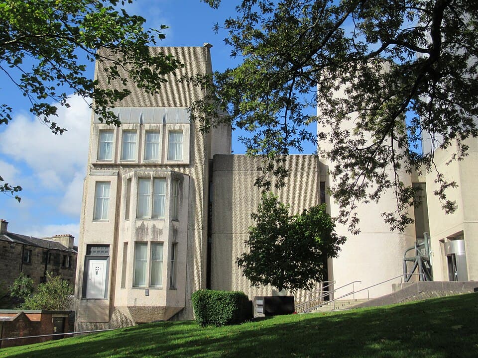 The Mackintosh House exterior and entrance at the Hunterian Art Gallery in Glasgow
