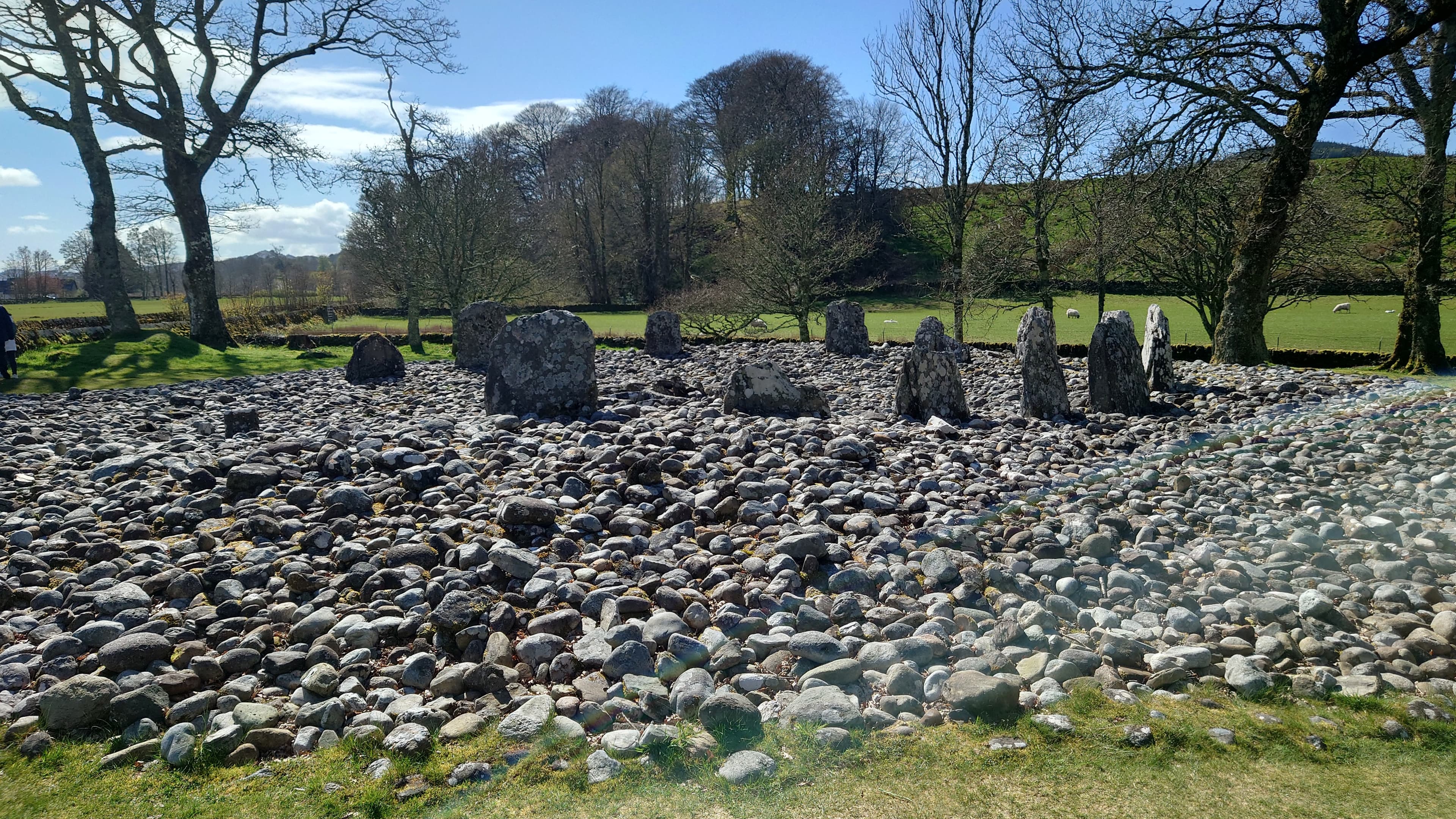 Templewood South Stone Circle standing in Kilmartin Glen.