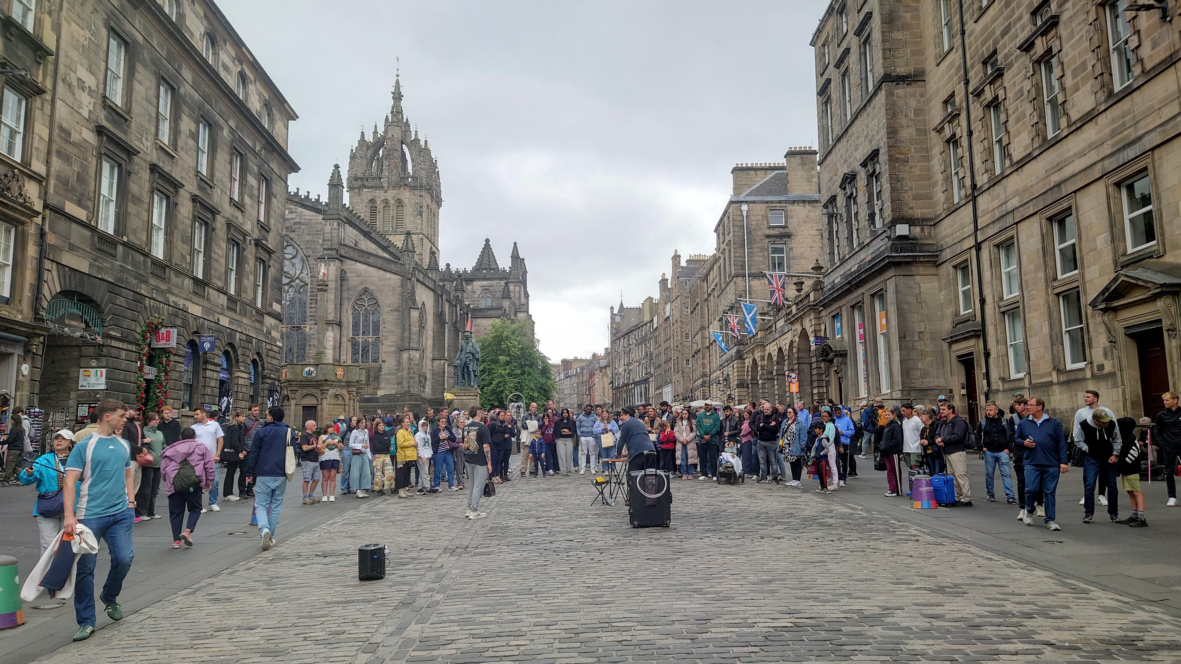 The historic Royal Mile during August Festival time in Edinburgh