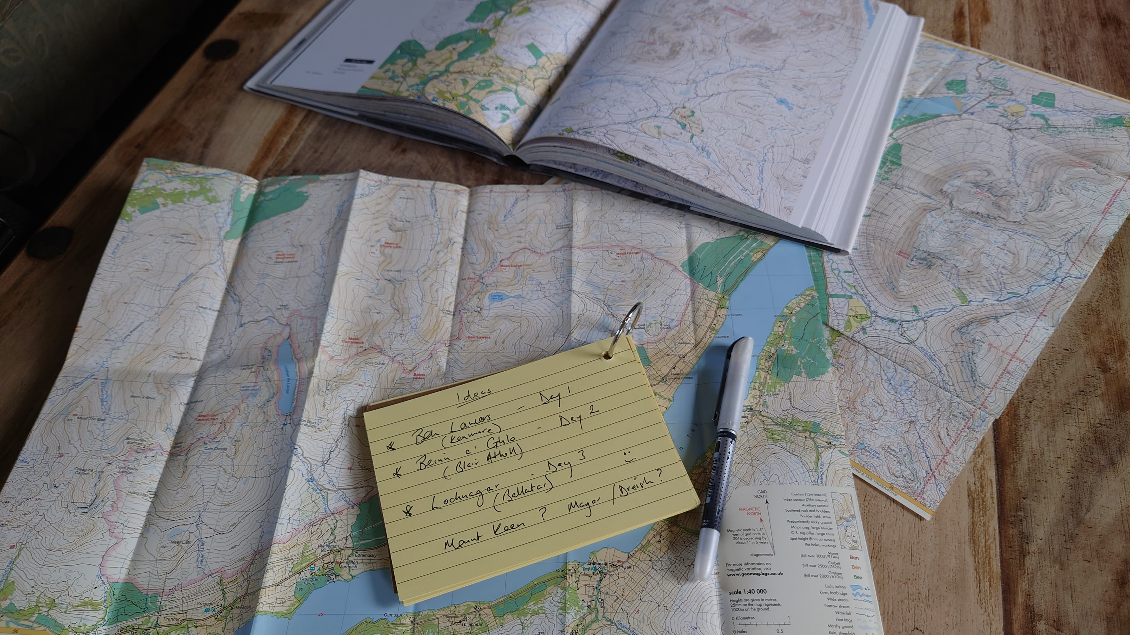 Illustrative multi-day route planning map showing day 1, day 2, and day 3