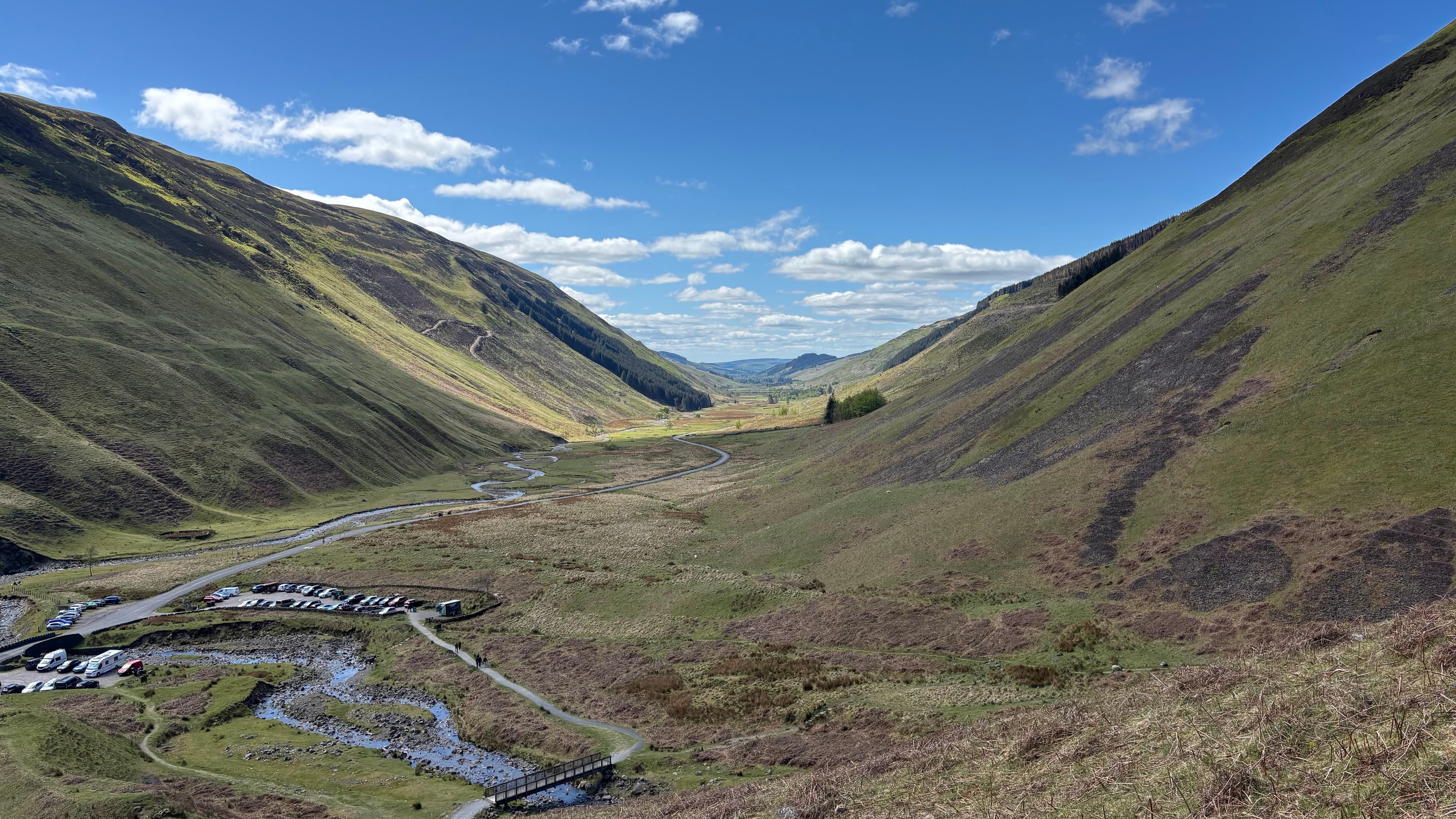 Scottish borders countryside road